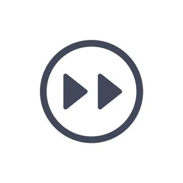 Fast forward double right arrows Icon Vector flat design style Stock Illustration
