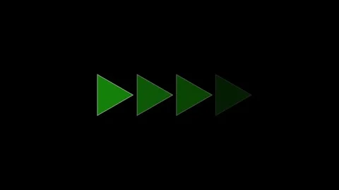 Fast forward green arrows animated footage. 库存影片 331897559
