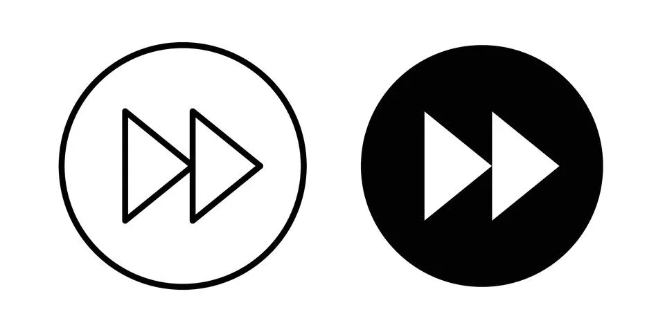 Fast forward icon graphic element. web icon set 库存插图