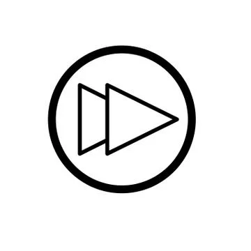 Fast forward icon illustration isolated vector sign symbol. Rewind button Stock Illustration
