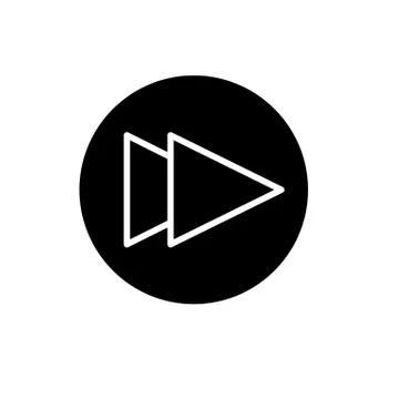 Fast forward icon illustration isolated vector sign symbol. Rewind button Stock Illustration