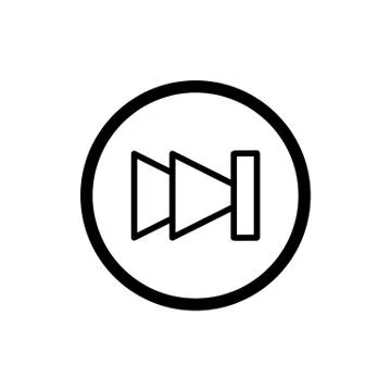 Fast forward icon illustration isolated vector sign symbol. Rewind button Illustrazione stock