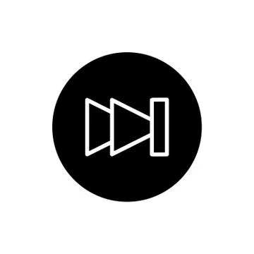 Fast forward icon illustration isolated vector sign symbol. Rewind button Illustrazione stock