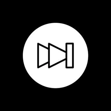 Fast forward icon illustration isolated vector sign symbol. Rewind button Illustrazione stock