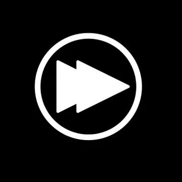 Fast forward icon illustration isolated vector sign symbol. Rewind button Illustrazione stock