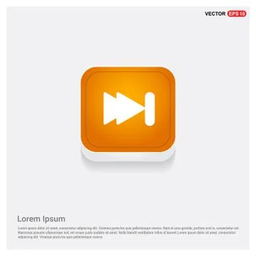 Fast forward icon  Orange Abstract Web Button Stock Illustration