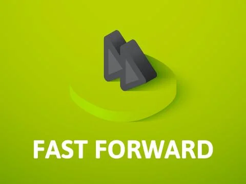 Fast forward isometric icon, isolated on color background Stock-Illustration