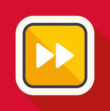 Fast forward media player button icon Stock Illustration
