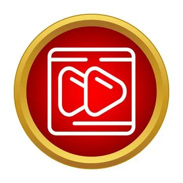 Fast forward media player button icon design Stock Illustration