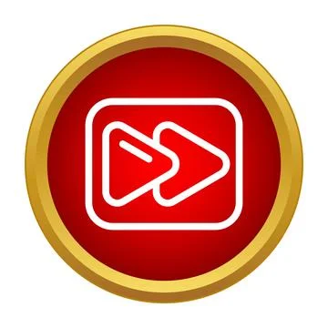 Fast forward media player button symbol icon Stock Illustration