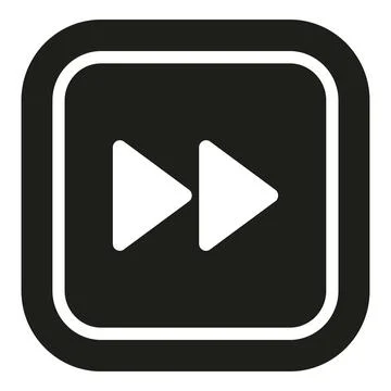 Fast forward media player control button vector icon Stock Illustration