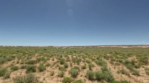 Fast forward motion across arid desert landscape Stock Footage 346682573
