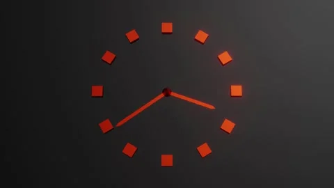 Fast Forward Moving Color Changing Clock Stock Footage 170051505