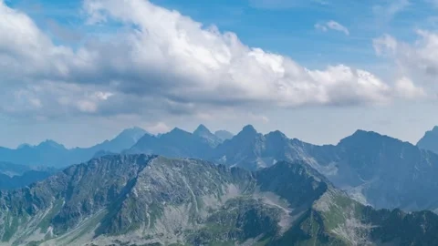 Fast-Forward Nature: Tatra Lake  Mountain Landscape Stock Footage 308188719