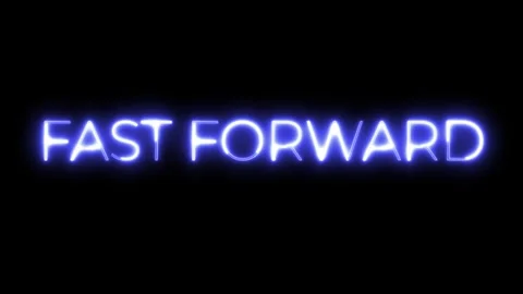 Fast Forward Neon Text Animation Stock Footage 318339281