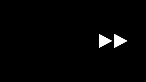 Fast forward playback icons blinking on black background. 4K 스톡 동영상 341694313