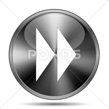 Fast forward sign icon Stock Illustration