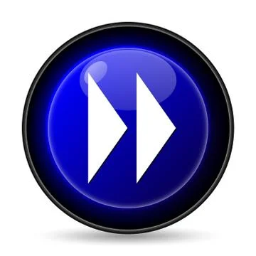 Fast forward sign icon. internet button on white background.. Illustrazione stock