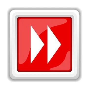 Fast forward sign icon. internet button on white background.. Illustrazione stock