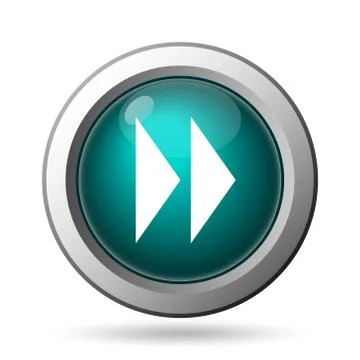 Fast forward sign icon. internet button on white background.. Illustrazione stock