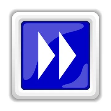 Fast forward sign icon. Internet button on white background.. Illustrazione stock