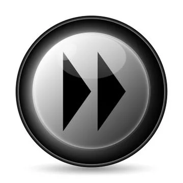 Fast forward sign icon. Internet button on white background.. Stock Illustration