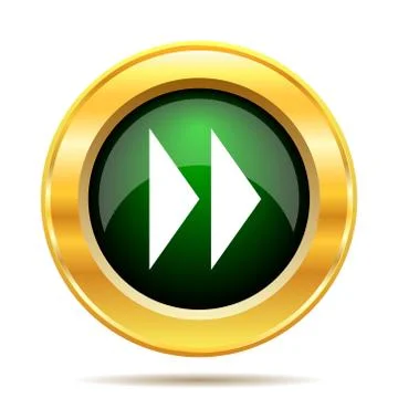 Fast forward sign icon. Internet button on white background.. Stock Illustration
