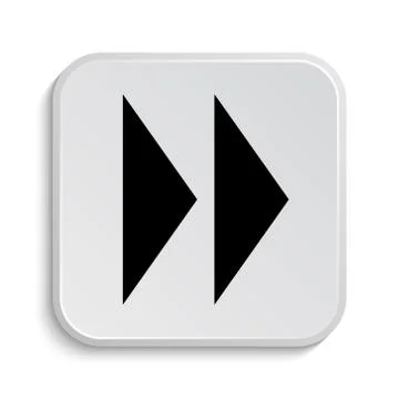 Fast forward sign icon. Internet button on white  background.. Stock Illustration