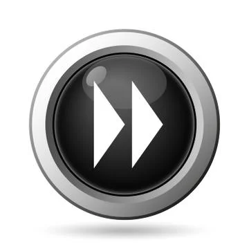 Fast forward sign icon. Internet button on white background.. Illustrazione stock