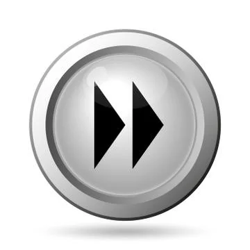 Fast forward sign icon. Internet button on white background.. Illustrazione stock