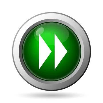 Fast forward sign icon. Internet button on white background. Illustrazione stock