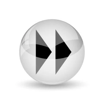 Fast forward sign icon. Internet button on white background. Stock Illustration