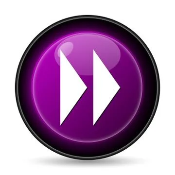 Fast forward sign icon. Internet button on white background.. Illustrazione stock