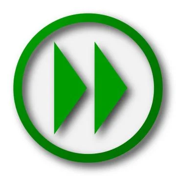 Fast forward sign icon. Internet button on white background.. Stock Illustration