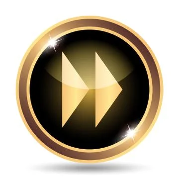 Fast forward sign icon. Internet button on white background.. Stock Illustration