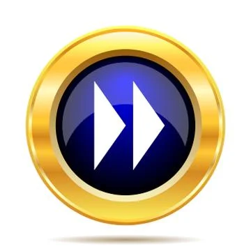 Fast forward sign icon. Internet button on white background.. Illustrazione stock