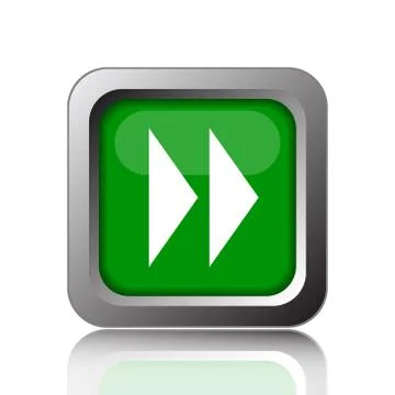 Fast forward sign icon. Internet button on black background.. Stock Illustration