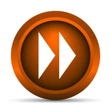 Fast forward sign icon. Internet button on white background.. Illustrazione stock