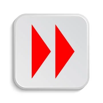 Fast forward sign icon. Internet button on white background.. Illustrazione stock