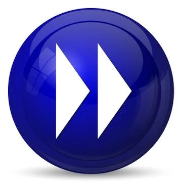 Fast forward sign icon. Internet button on white background.. Illustrazione stock