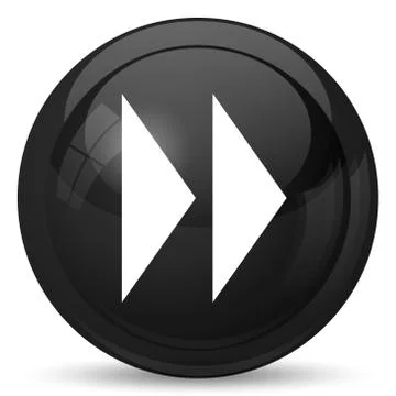 Fast forward sign icon. Internet button on white background.. Illustrazione stock