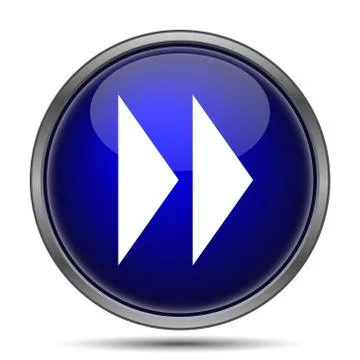 Fast forward sign icon. Internet button on white background.. Stock Illustration