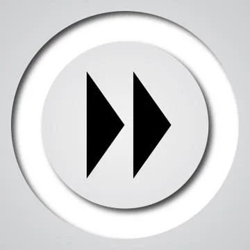 Fast forward sign icon. Internet button on white background.. Illustrazione stock