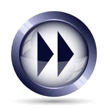Fast forward sign icon. Internet button on white background.. Stock Illustration