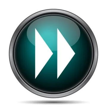 Fast forward sign icon. Internet button on white background.. Stock Illustration