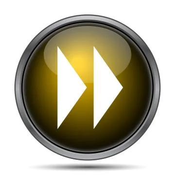 Fast forward sign icon. Internet button on white background.. Illustrazione stock