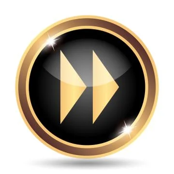 Fast forward sign icon. Internet button on white background.. Illustrazione stock