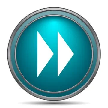 Fast forward sign icon. Internet button on white background.. Illustrazione stock