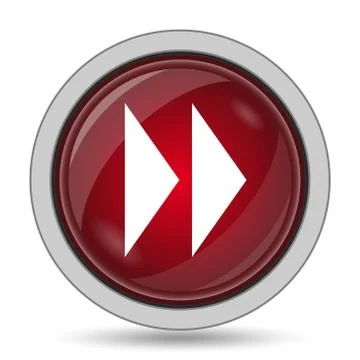 Fast forward sign icon. Internet button on white background.. Illustrazione stock