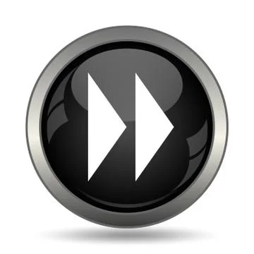 Fast forward sign icon. Internet button on white background. . Stock Illustration